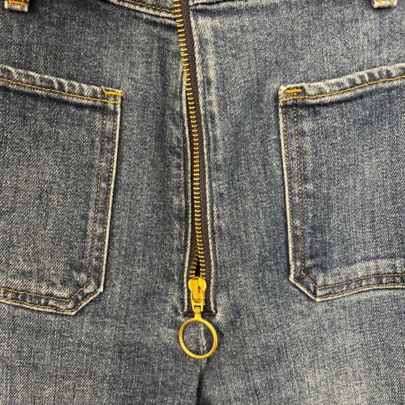 Aritzia Denim Forum The Just Peachy Straight High-waisted Zipper Front Jeans - Picture 6 of 10